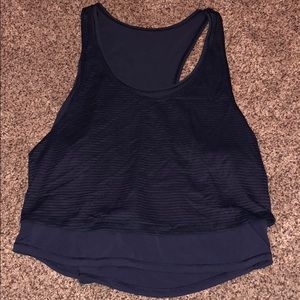 Lululemon double layer mesh crop top